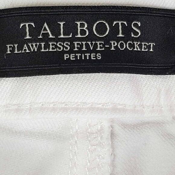 Talbots Jeans Flawless Five-Pocket Slim Ankle White Size 12p Petite - Picture 7 of 10